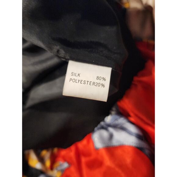 Vintage 80s Silk Equestrian Horse Racing Bomber Jacket M Jockey Kentucky Derby - Picture 7 of 7